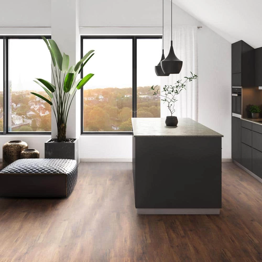 Heritage 7.13 in. x 48.03 in. Antique Mahogany Click Lock Luxury Vinyl Plank Flooring (50 cases/950.8 sq. ft./pallet) by A&A Surfaces 8 Heritage 7.13 in. x 48.03 in. Antique Mahogany Click Lock Luxury Vinyl Plank Flooring (50 cases/950.8 sq. ft./pallet) by A&A Surfaces - Image 6