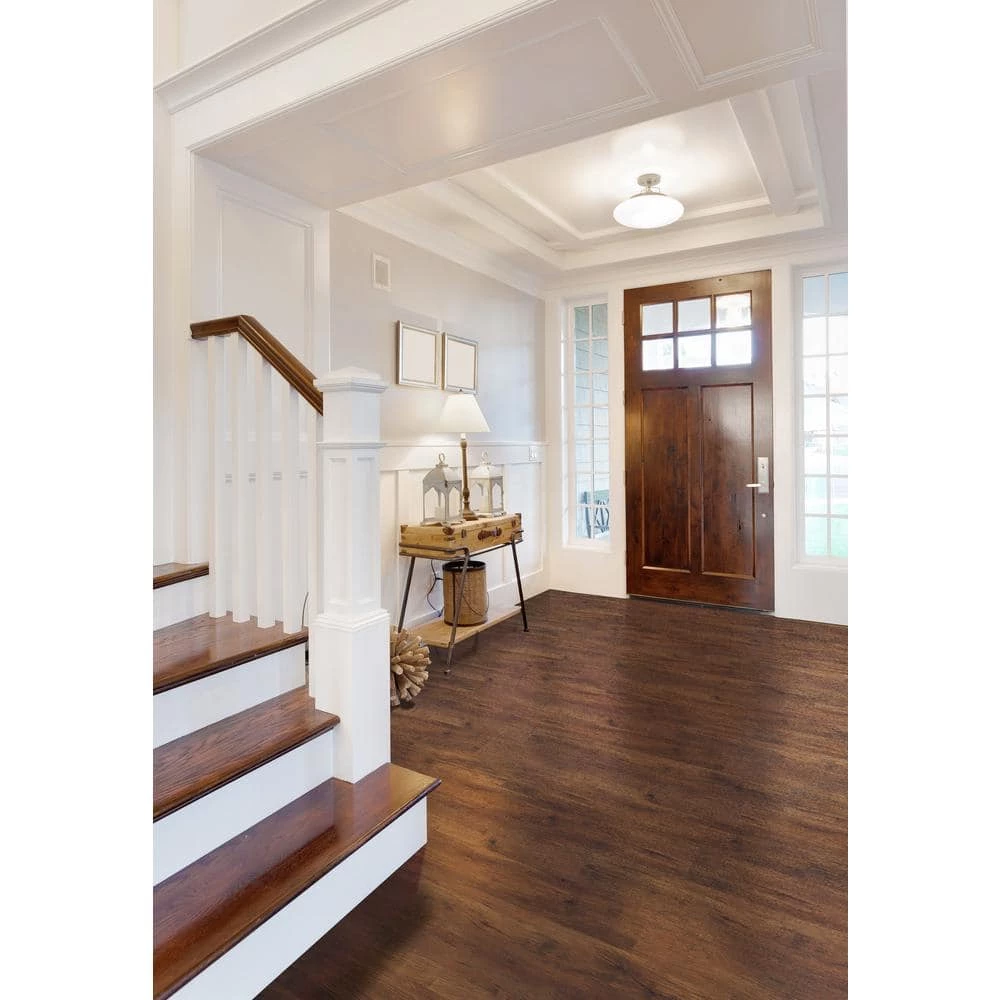 Antique Mahogany 0.75 in. T x 1.77 in. W x 94 in. L Luxury Vinyl Stair Nose Molding by A&A Surfaces 4 Antique Mahogany 0.75 in. T x 1.77 in. W x 94 in. L Luxury Vinyl Stair Nose Molding by A&A Surfaces - Image 2