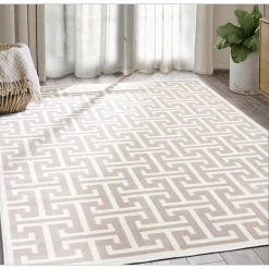Arto Beige 5 ft. 3 in. x 7 ft. 6 in. Abstract Polypropylene Area Rug by Abani -Abani Sales beige abani area rugs art160a 5 31 1000
