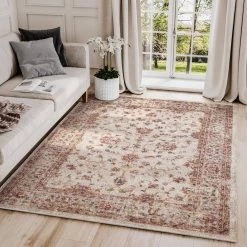 Babylon Beige 5 ft. 3 in. x 7 ft. 6 in. Oriental Polypropylene Area Rug by Abani -Abani Sales beige abani area rugs byl110a 5 31 1000