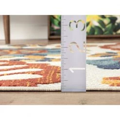 Hampton Beige 6 ft. x 9 ft. Floral Polypropylene Area Rug by Abani -Abani Sales beige abani area rugs ham100a 6 44 1000