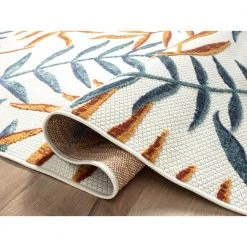 Hampton Beige 5.3 ft. x 7.6 ft. Floral Polypropylene Area Rug by Abani -Abani Sales beige abani area rugs ham120a 5 4f 1000