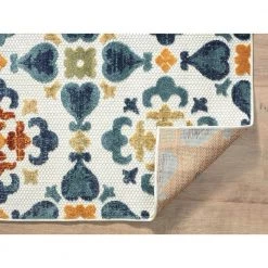 Hampton Beige 5.3 ft. x 7.6 ft. Abstract Polypropylene Area Rug by Abani -Abani Sales beige abani area rugs ham130a 5 fa 1000