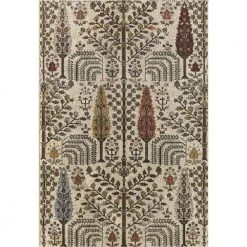 Mesa Beige 3 ft. x 5 ft. Abstract Polypropylene Area Rug by Abani