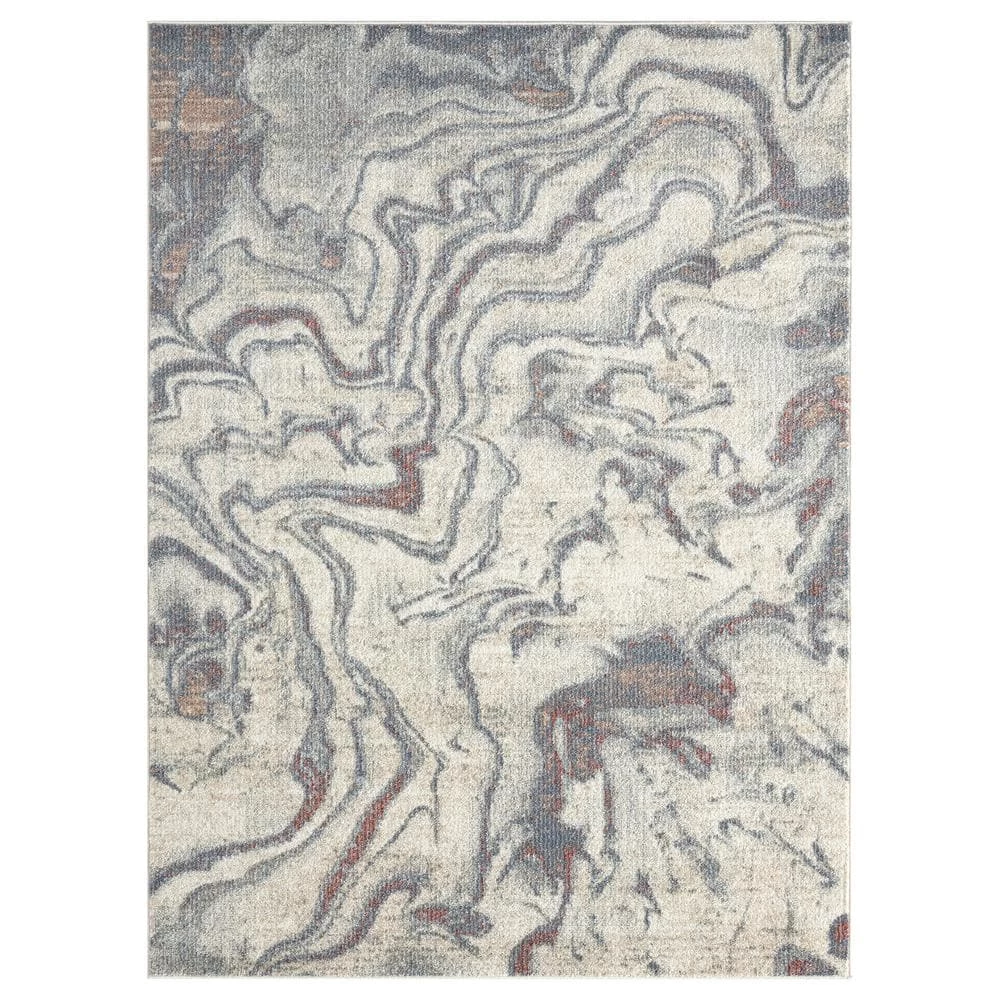 Milas Beige 6 ft. x 9 ft. Abstract Polypropylene Area Rug by Abani 3 Milas Beige 6 ft. x 9 ft. Abstract Polypropylene Area Rug by Abani