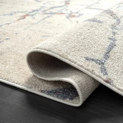 Milas Beige 5 ft. 3 ft. x 7 ft. 6 in. Abstract Polypropylene Area Rug by Abani 16 Milas Beige 5 ft. 3 ft. x 7 ft. 6 in. Abstract Polypropylene Area Rug by Abani -Abani Sales beige abani area rugs mil200a 5 4f 1000