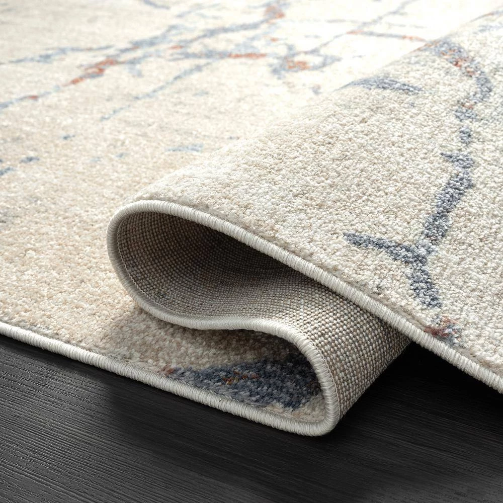 Milas Beige 5 ft. 3 ft. x 7 ft. 6 in. Abstract Polypropylene Area Rug by Abani 7 Milas Beige 5 ft. 3 ft. x 7 ft. 6 in. Abstract Polypropylene Area Rug by Abani - Image 5