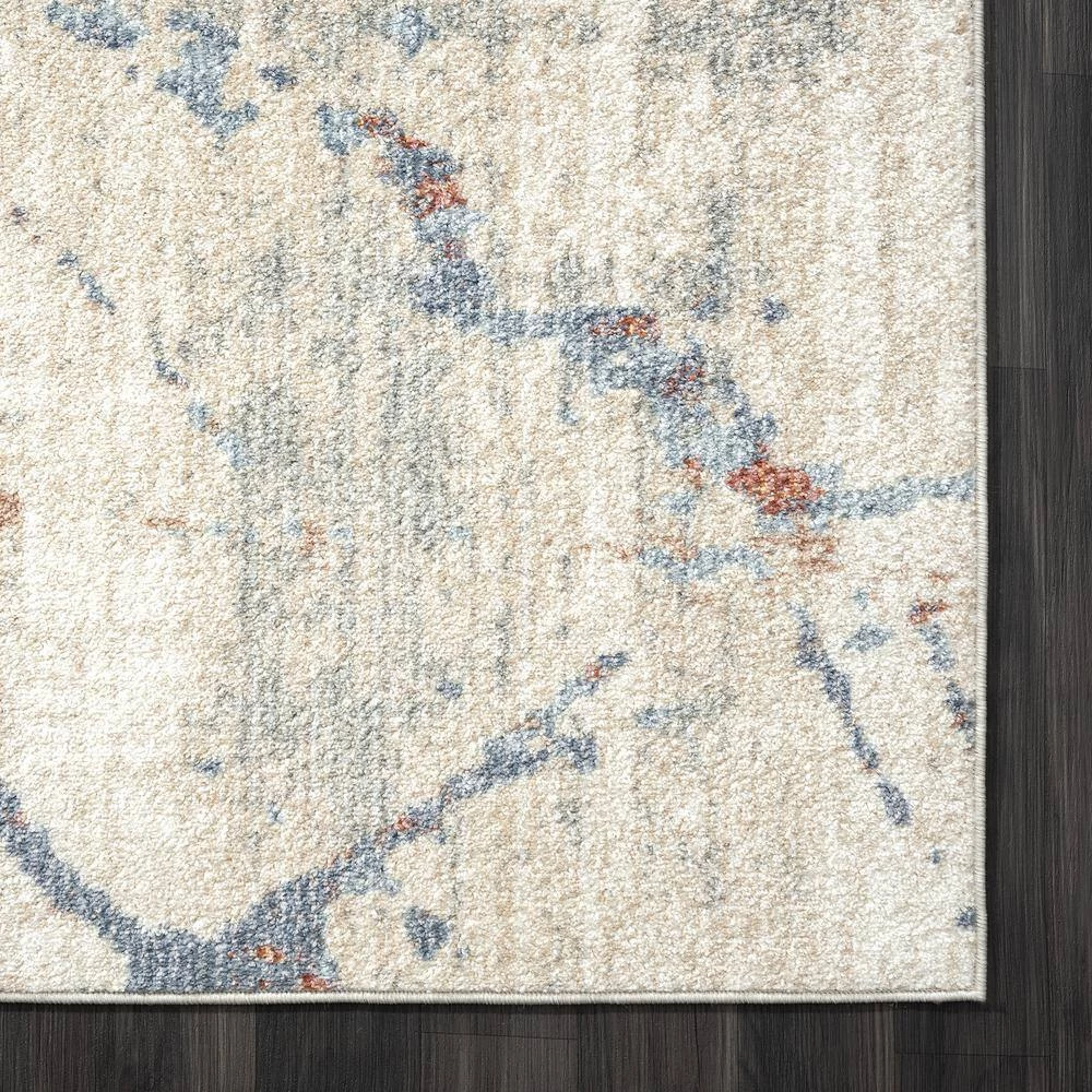 Milas Beige 5 ft. 3 ft. x 7 ft. 6 in. Abstract Polypropylene Area Rug by Abani 4 Milas Beige 5 ft. 3 ft. x 7 ft. 6 in. Abstract Polypropylene Area Rug by Abani - Image 2