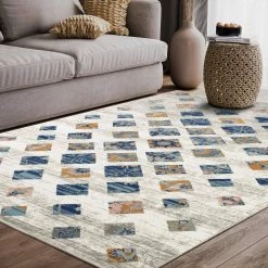 Porto Beige 7 ft. 9 in. x 10 ft. 2 in. Polka Dot Polypropylene Area Rug by Abani -Abani Sales beige abani area rugs prt100a 8 31 1000