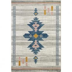 Porto Beige 7 ft. 9 in. x 10 ft. 2 in. Abstract Polypropylene Area Rug by Abani