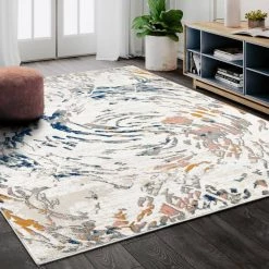 Porto Beige 4 ft. x 6 ft. Abstract Polypropylene Area Rug by Abani -Abani Sales beige abani area rugs prt120a 4 31 1000