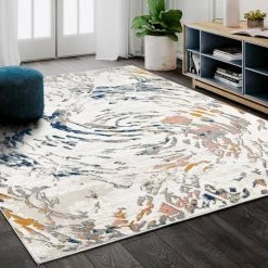 Porto Beige 4 ft. x 6 ft. Abstract Polypropylene Area Rug by Abani -Abani Sales beige abani area rugs prt120a 4 44 1000