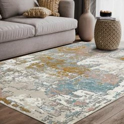 Porto Beige 7 ft. 9 in. x 10 ft. 2 in. Abstract Polypropylene Area Rug by Abani -Abani Sales beige abani area rugs prt130a 8 31 1000