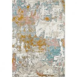 Porto Beige 7 ft. 9 in. x 10 ft. 2 in. Abstract Polypropylene Area Rug by Abani