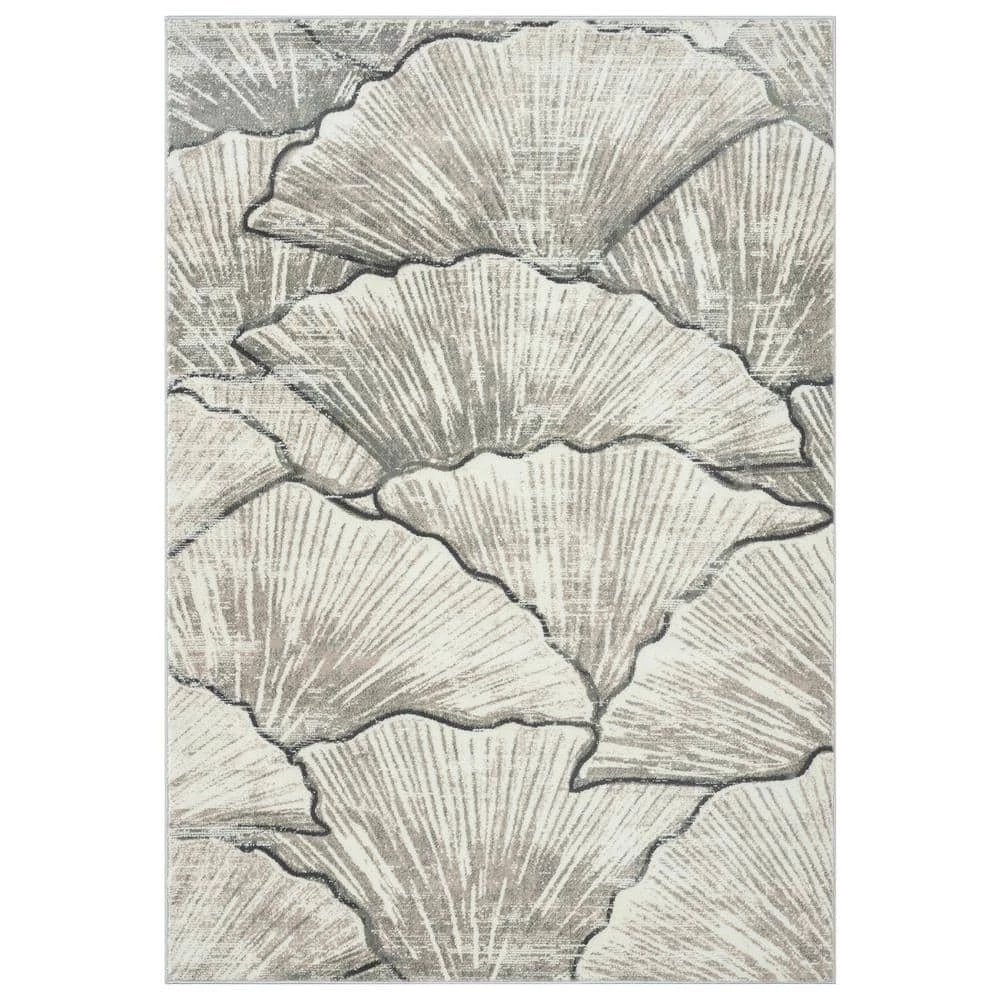 Porto Beige 3 ft. x 5 ft. Abstract Polypropylene Area Rug by Abani 3 Porto Beige 3 ft. x 5 ft. Abstract Polypropylene Area Rug by Abani
