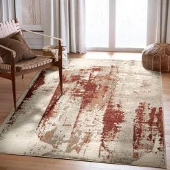 Sedona Beige 6 ft. x 9 ft. Abstract Polypropylene Area Rug by Abani -Abani Sales beige abani area rugs sed100a 6 31 1000