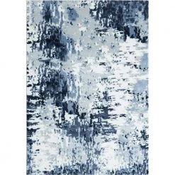 Arto Blue 6 ft. x 9 ft. Distressed Polypropylene Area Rug by Abani