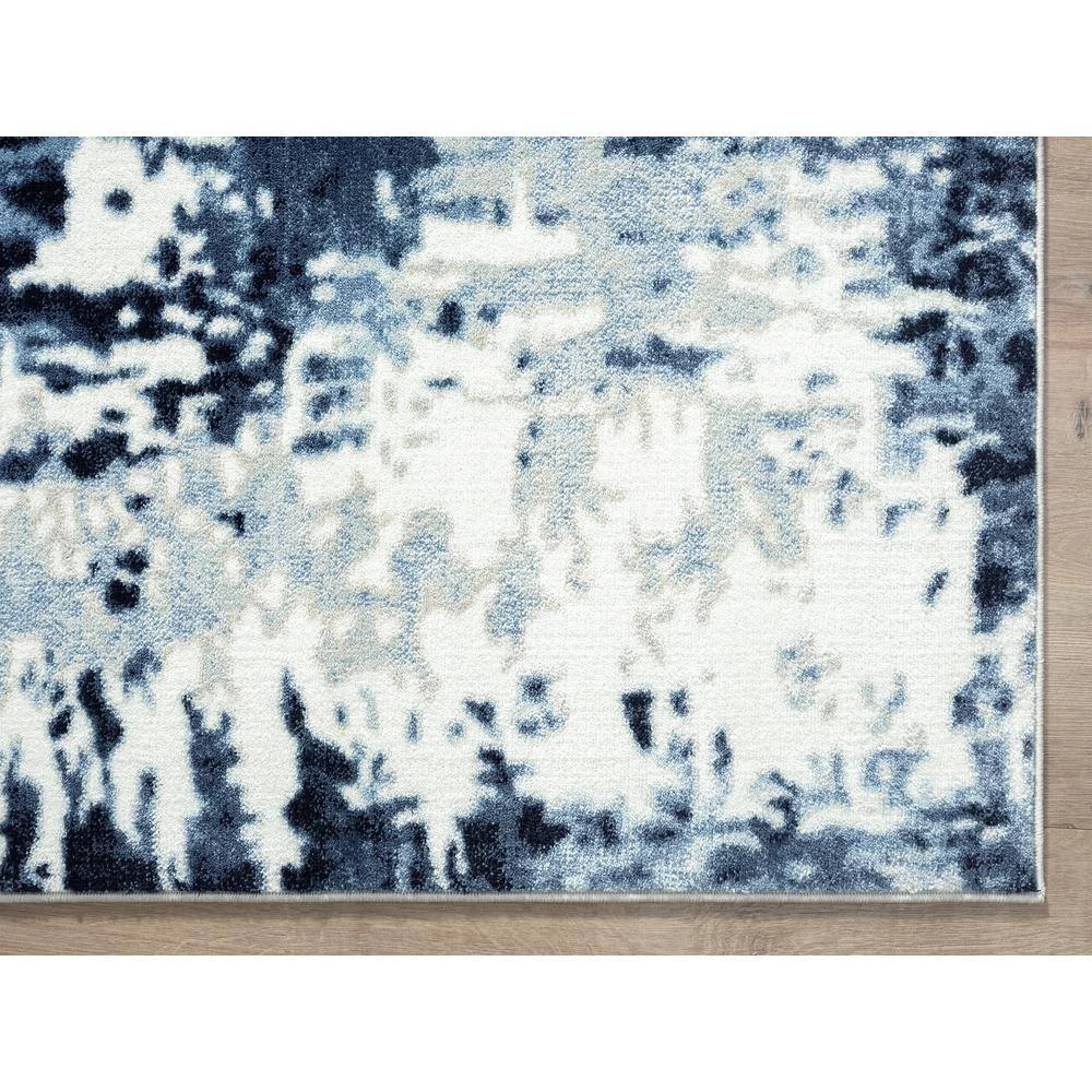 Arto Blue 6 ft. x 9 ft. Distressed Polypropylene Area Rug by Abani 4 Arto Blue 6 ft. x 9 ft. Distressed Polypropylene Area Rug by Abani - Image 2