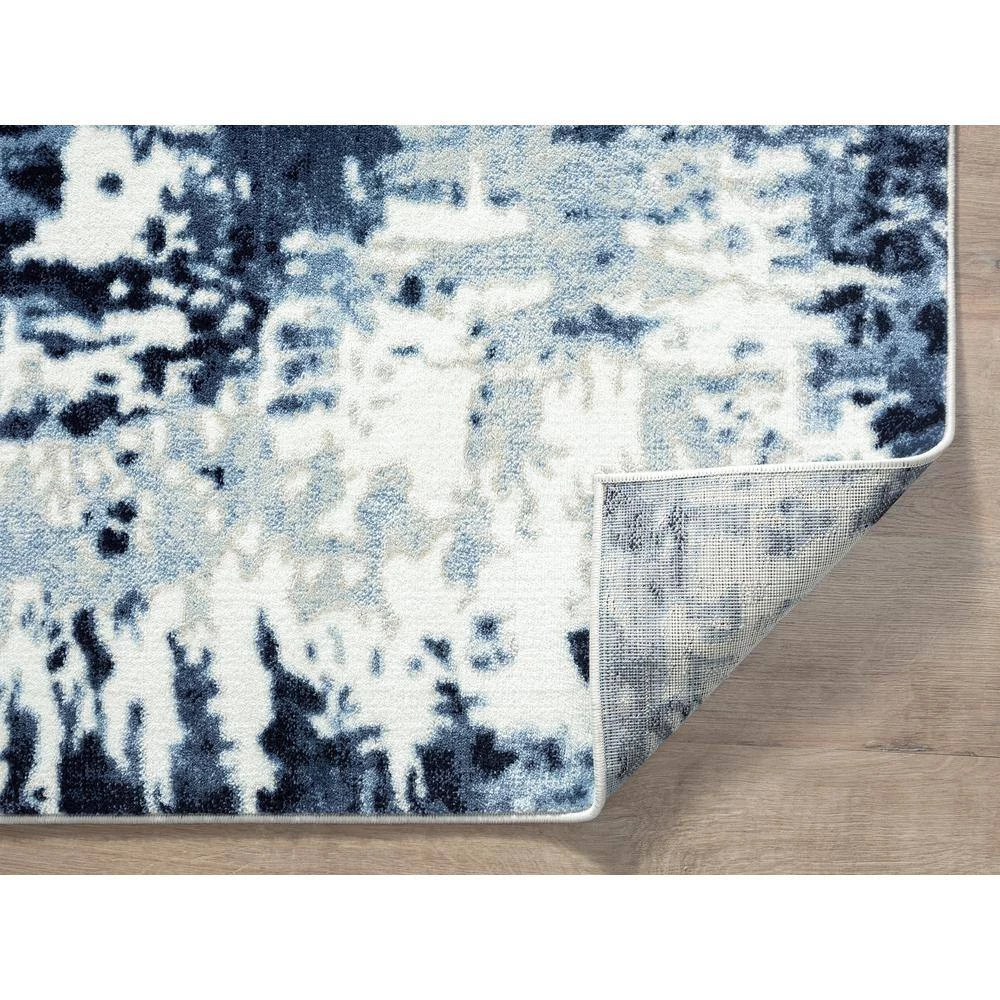 Arto Blue 6 ft. x 9 ft. Distressed Polypropylene Area Rug by Abani 9 Arto Blue 6 ft. x 9 ft. Distressed Polypropylene Area Rug by Abani - Image 7