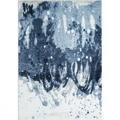 Arto Blue 4 ft. x 6 ft. Distressed Polypropylene Area Rug by Abani