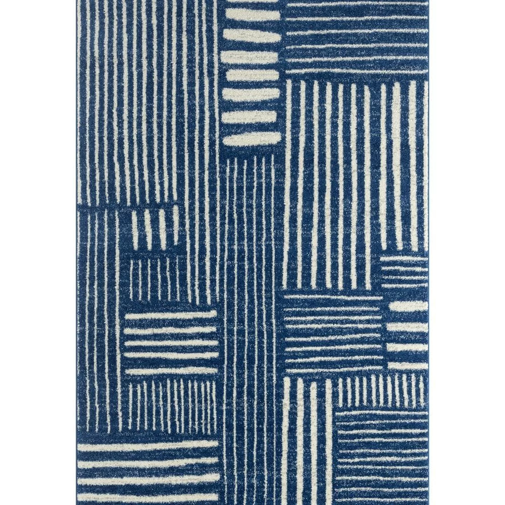Casa Blue 7.9 ft. x 10.2 ft. Geometric Polypropylene Area Rug by Abani 3 Casa Blue 7.9 ft. x 10.2 ft. Geometric Polypropylene Area Rug by Abani