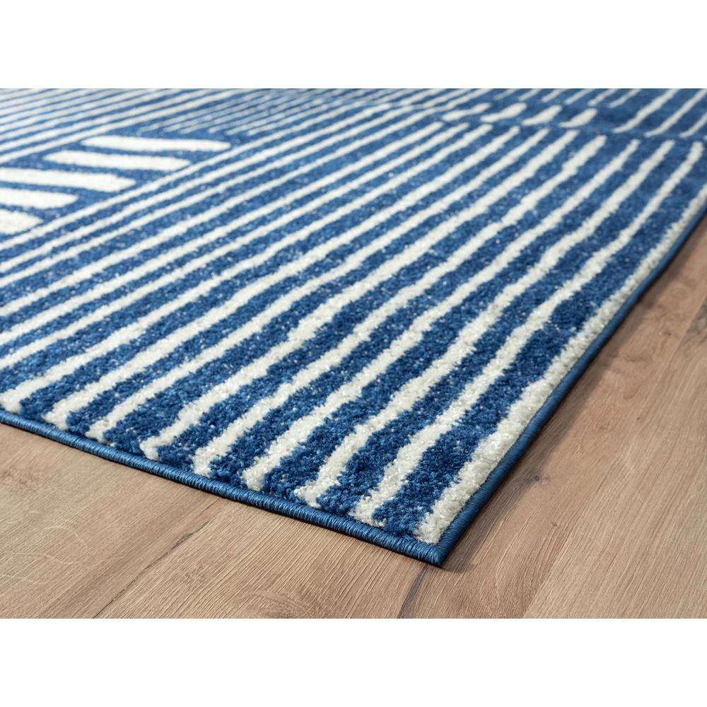 Casa Blue 7.9 ft. x 10.2 ft. Geometric Polypropylene Area Rug by Abani 5 Casa Blue 7.9 ft. x 10.2 ft. Geometric Polypropylene Area Rug by Abani - Image 3