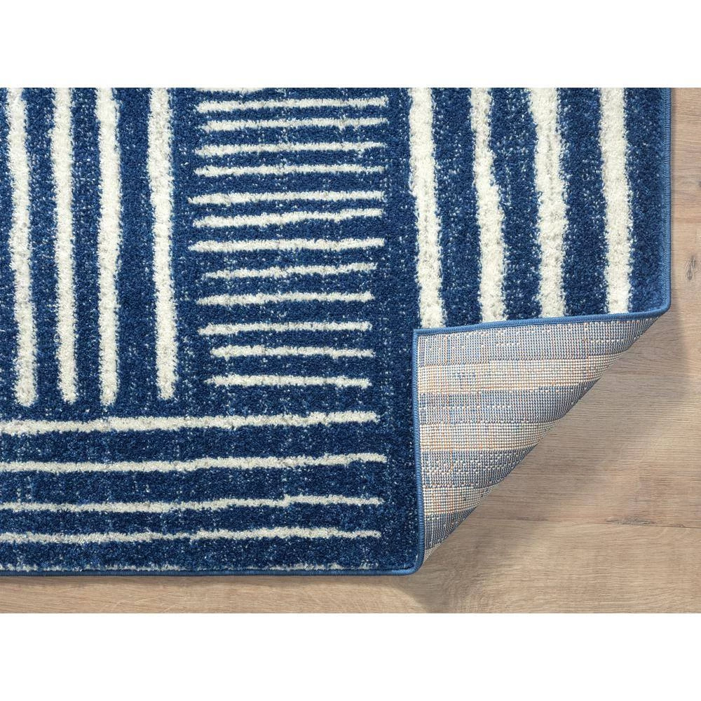 Casa Blue 7.9 ft. x 10.2 ft. Geometric Polypropylene Area Rug by Abani 9 Casa Blue 7.9 ft. x 10.2 ft. Geometric Polypropylene Area Rug by Abani - Image 7