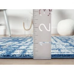 Casa Blue 4 ft. x 6 ft. Geometric Polypropylene Area Rug by Abani -Abani Sales blue abani area rugs cas290a 4 44 1000