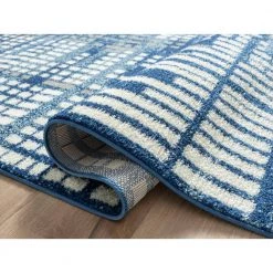 Casa Blue 4 ft. x 6 ft. Geometric Polypropylene Area Rug by Abani -Abani Sales blue abani area rugs cas290a 4 4f 1000