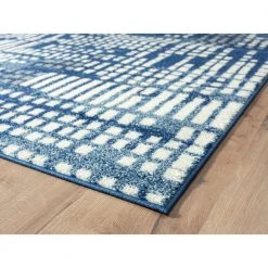 Casa Blue 4 ft. x 6 ft. Geometric Polypropylene Area Rug by Abani -Abani Sales blue abani area rugs cas290a 4 c3 1000