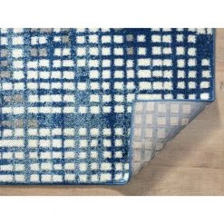 Casa Blue 4 ft. x 6 ft. Geometric Polypropylene Area Rug by Abani -Abani Sales blue abani area rugs cas290a 4 fa 1000