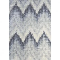 Cruz Blue 6 ft. x 9 ft. Abstract Polypropylene Area Rug by Abani