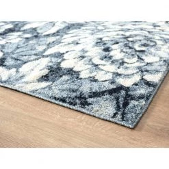 Cruz Blue 5.3 ft. x 7.6 ft. Floral Polypropylene Area Rug by Abani -Abani Sales blue abani area rugs cru140a 5 c3 1000