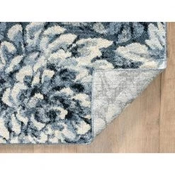 Cruz Blue 5.3 ft. x 7.6 ft. Floral Polypropylene Area Rug by Abani -Abani Sales blue abani area rugs cru140a 5 fa 1000