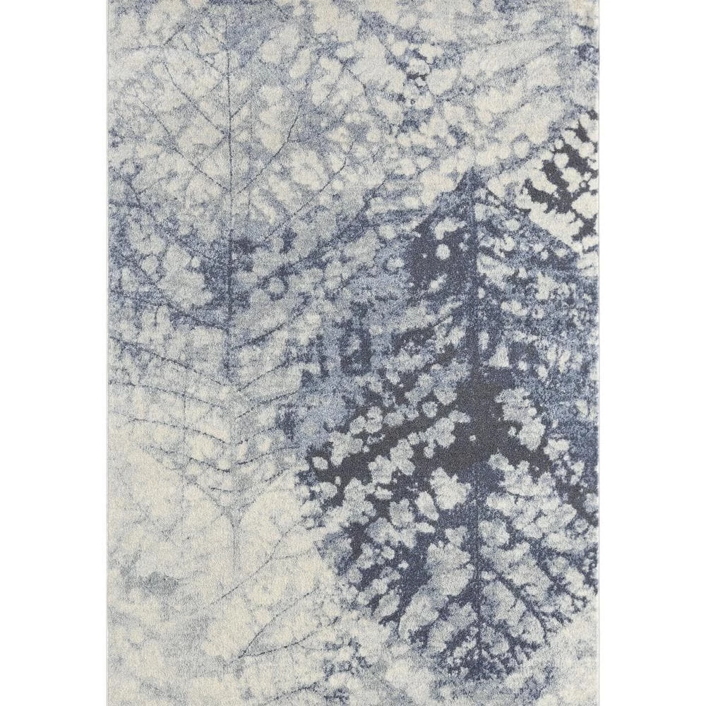 Cruz Blue 6 ft. x 9 ft. Floral Polypropylene Area Rug by Abani 3 Cruz Blue 6 ft. x 9 ft. Floral Polypropylene Area Rug by Abani