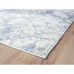 Cruz Blue 6 ft. x 9 ft. Floral Polypropylene Area Rug by Abani 12 Cruz Blue 6 ft. x 9 ft. Floral Polypropylene Area Rug by Abani -Abani Sales blue abani area rugs cru150a 6 c3 1000
