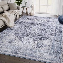 Abani Rugs Lola LOL140A Contemporary Blue 5 ft. 3 in. x 7 ft. 6 in. Area Rug 13 Abani Rugs Lola LOL140A Contemporary Blue 5 ft. 3 in. x 7 ft. 6 in. Area Rug -Abani Sales blue abani area rugs lol140a 5 31 1000