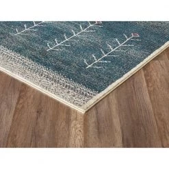 Mesa Blue 5 ft. 3 ft. x 7 ft. 6 in. Abstract Polypropylene Area Rug by Abani -Abani Sales blue abani area rugs mes150a 5 c3 1000
