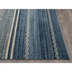 Mesa Blue 7 ft. 9 in. x 10 ft. 2 in. Striped Polypropylene Area Rug by Abani -Abani Sales blue abani area rugs mes210a 8 40 1000