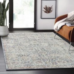 Milas Blue 7 ft. 9 in. x 10 ft. 2 in. Oriental Polypropylene Area Rug by Abani -Abani Sales blue abani area rugs mil100a 8 31 1000