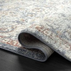 Milas Blue 7 ft. 9 in. x 10 ft. 2 in. Oriental Polypropylene Area Rug by Abani -Abani Sales blue abani area rugs mil100a 8 4f 1000