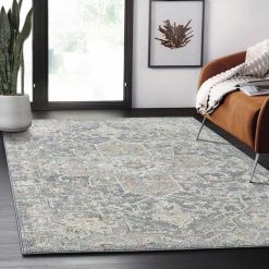 Milas Blue 6 ft. x 9 ft. Oriental Polypropylene Area Rug by Abani 21 Milas Blue 6 ft. x 9 ft. Oriental Polypropylene Area Rug by Abani -Abani Sales blue abani area rugs mil130a 6 31 1000