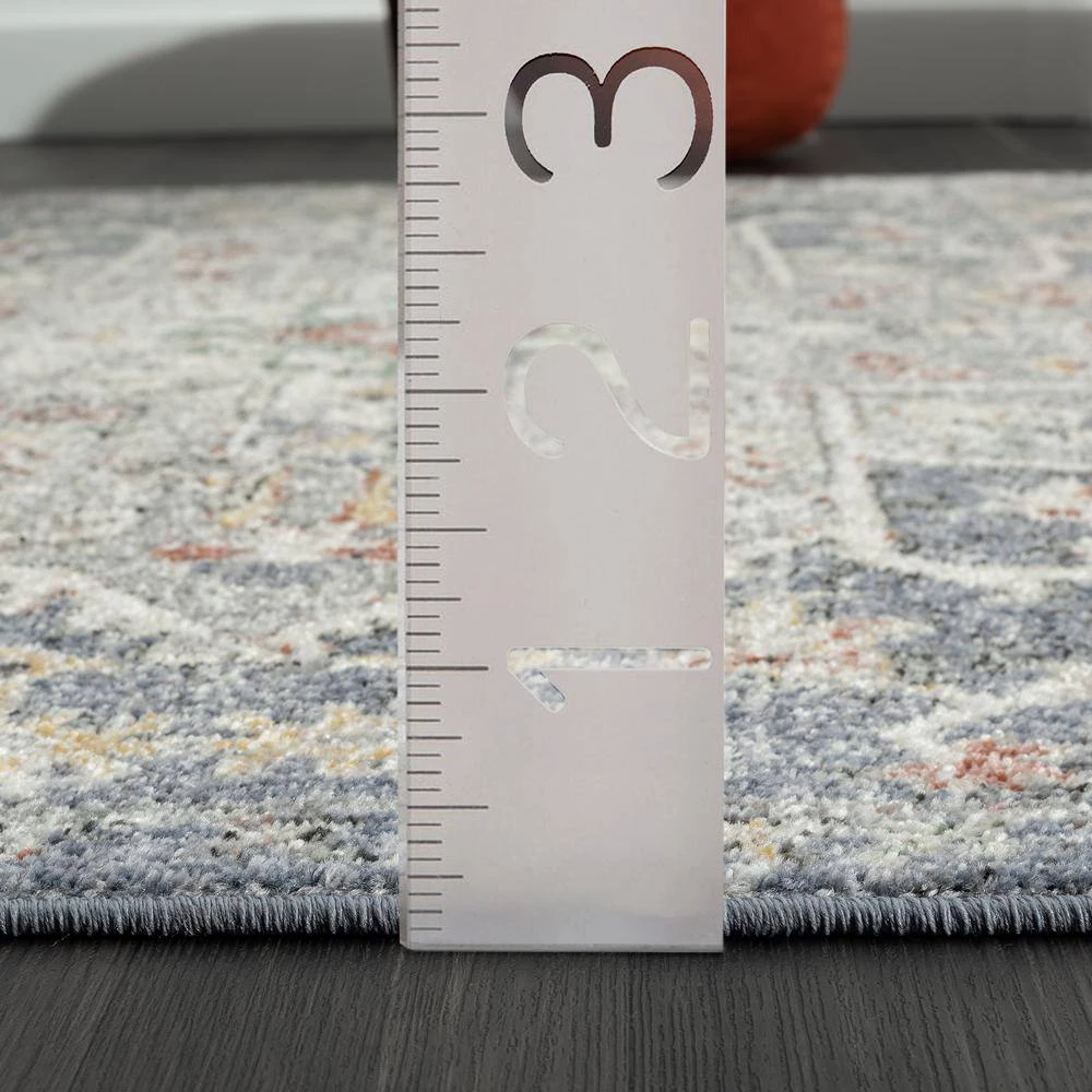 Milas Blue 6 ft. x 9 ft. Oriental Polypropylene Area Rug by Abani 9 Milas Blue 6 ft. x 9 ft. Oriental Polypropylene Area Rug by Abani - Image 7