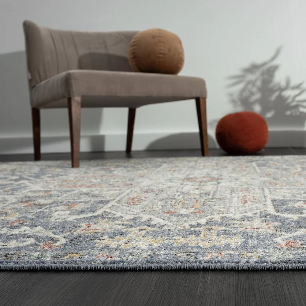 Milas Blue 6 ft. x 9 ft. Oriental Polypropylene Area Rug by Abani 11 Milas Blue 6 ft. x 9 ft. Oriental Polypropylene Area Rug by Abani - Image 9
