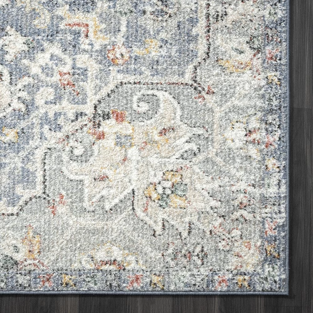 Milas Blue 6 ft. x 9 ft. Oriental Polypropylene Area Rug by Abani 4 Milas Blue 6 ft. x 9 ft. Oriental Polypropylene Area Rug by Abani - Image 2