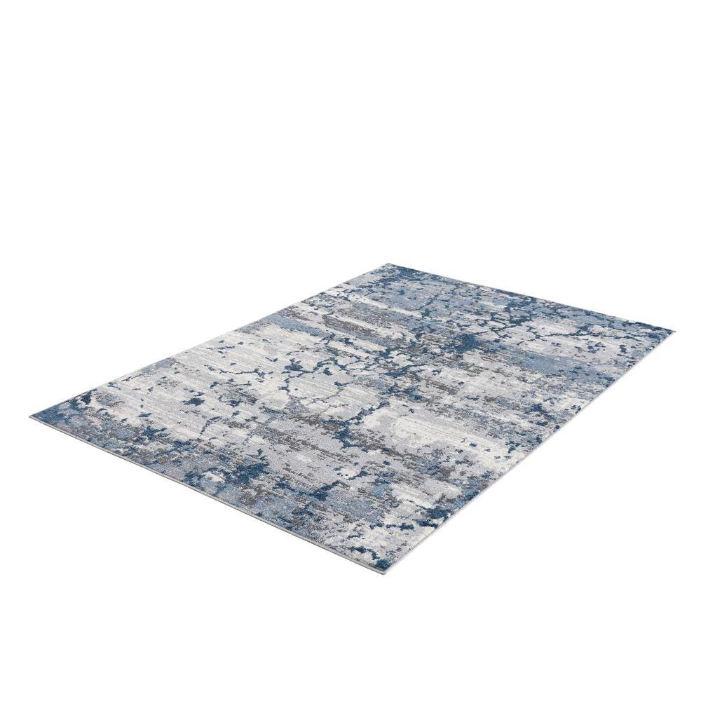 Abani Rugs MIST MIS100A Abstract Concrete Wall Blue 5 ft. 3 in. x 7 ft. 6 in. Area Rug 8 Abani Rugs MIST MIS100A Abstract Concrete Wall Blue 5 ft. 3 in. x 7 ft. 6 in. Area Rug - Image 6