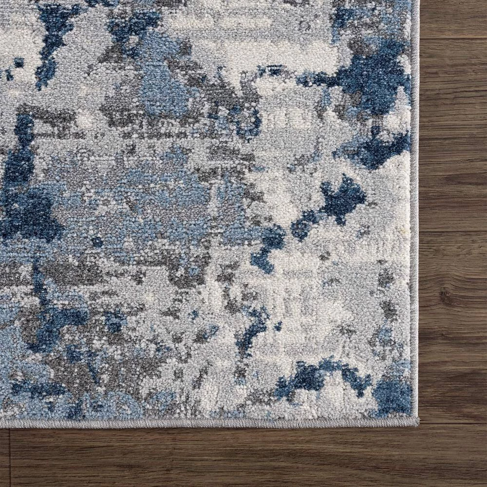 Abani Rugs MIST MIS100A Abstract Concrete Wall Blue 5 ft. 3 in. x 7 ft. 6 in. Area Rug 6 Abani Rugs MIST MIS100A Abstract Concrete Wall Blue 5 ft. 3 in. x 7 ft. 6 in. Area Rug - Image 4