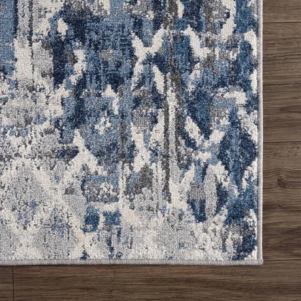Abani Rugs MIST MIS110A Mesh Blue 7 ft. 9 in. x 10 ft. 2 in. Area Rug 6 Abani Rugs MIST MIS110A Mesh Blue 7 ft. 9 in. x 10 ft. 2 in. Area Rug - Image 4
