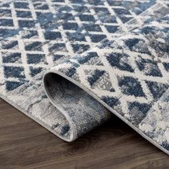 Abani Rugs MIST MIS110A Mesh Blue 7 ft. 9 in. x 10 ft. 2 in. Area Rug 12 Abani Rugs MIST MIS110A Mesh Blue 7 ft. 9 in. x 10 ft. 2 in. Area Rug -Abani Sales blue abani area rugs mis110a 8 c3 1000