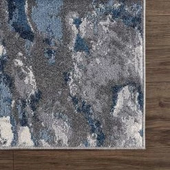Abani Rugs MIST MIS120A Abstract Blue 5 ft. 3 in. x 7 ft. 6 in. Area Rug 13 Abani Rugs MIST MIS120A Abstract Blue 5 ft. 3 in. x 7 ft. 6 in. Area Rug -Abani Sales blue abani area rugs mis120a 5 4f 1000